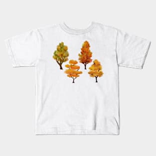 Autumn Trees Hand Painted Kids T-Shirt